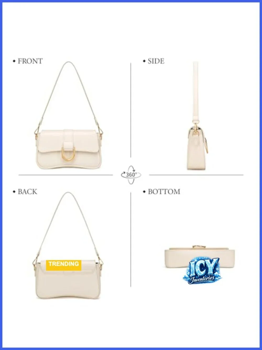 Vegan Leather Small Hobo Bag Women Retro Shoulder Clutch Purse